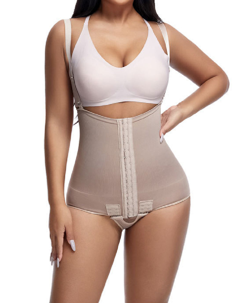 Modelador de Cintura Femenino con Control de Abdomen, Hebilla Ajustable y Apertura Frontal en el Busto