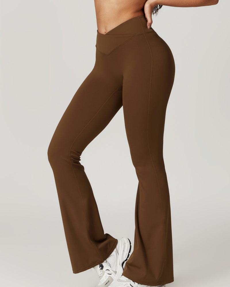 Pantalones de Yoga Acampanados de Cintura Alta, Levantamiento de Cadera y Secado Rápido