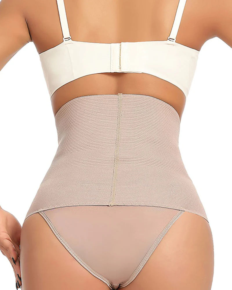 Braga de Cintura Media Control de Abdomen Tanga Reductora Moldeadora de Cuerpo