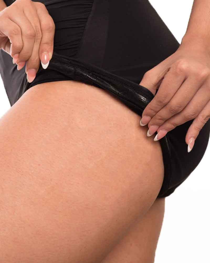 Traje de baño entero moldeador con control de abdomen y fruncido de cintura alta