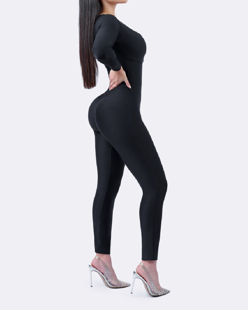 Shapshe® Moldeador Corporal Completo Sin Costuras Alta Compresión Suave Como Mantequilla Con Ganchos Incorporados De Malla Shapewear