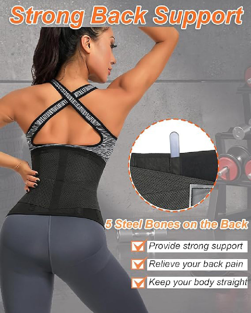 Faja Cinturón Entrenamiento Sudor Control Abdomen Soporte Espalda Corsé
