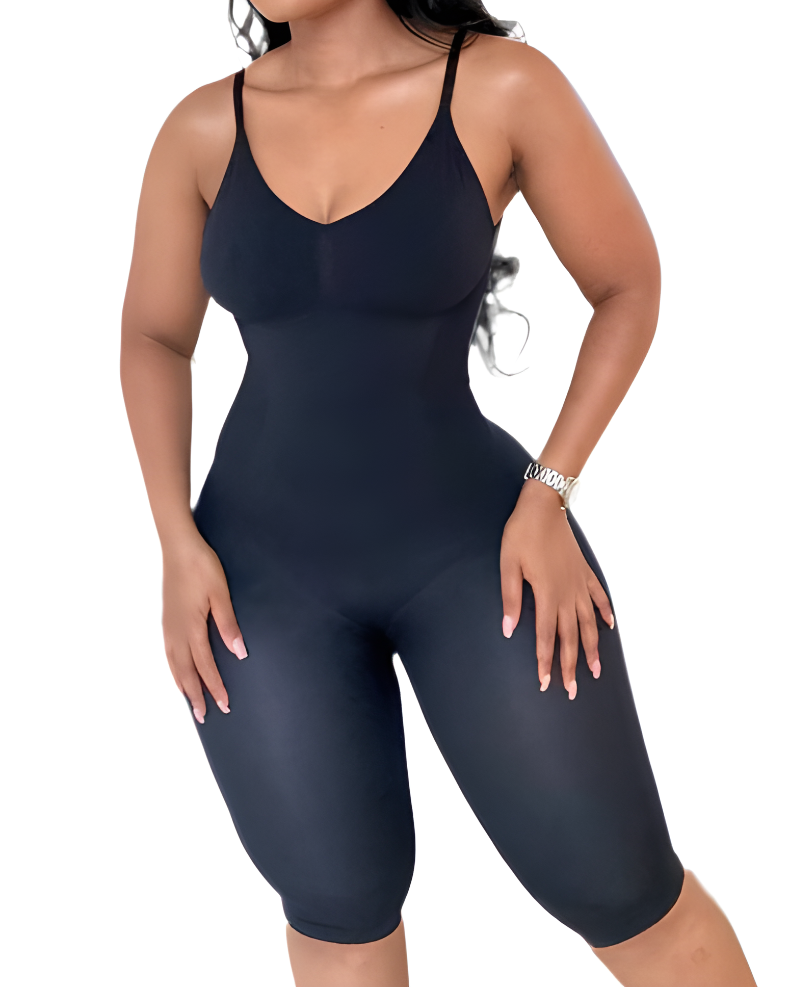 Body moldeador sin costuras, sin espalda, de longitud media con control de abdomen