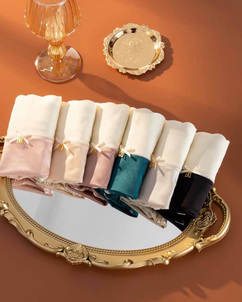 Ropa interior sin costuras de cintura alta, cómoda, ligera y lujosa de seda fría