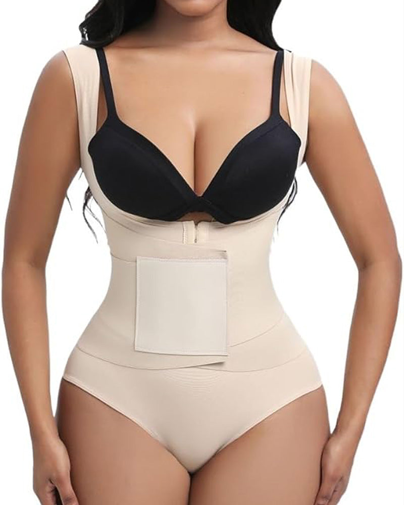 Mujer Body Faja Tanga de Control Abdominal con Espalda Baja y Cinturón Reforzado