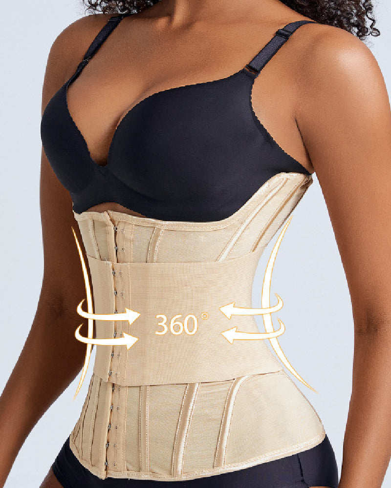 Corset Deportivo Fajador de Cintura para Mujer, Control de Abdomen, Transpirable de Malla con Cinturón Removible
