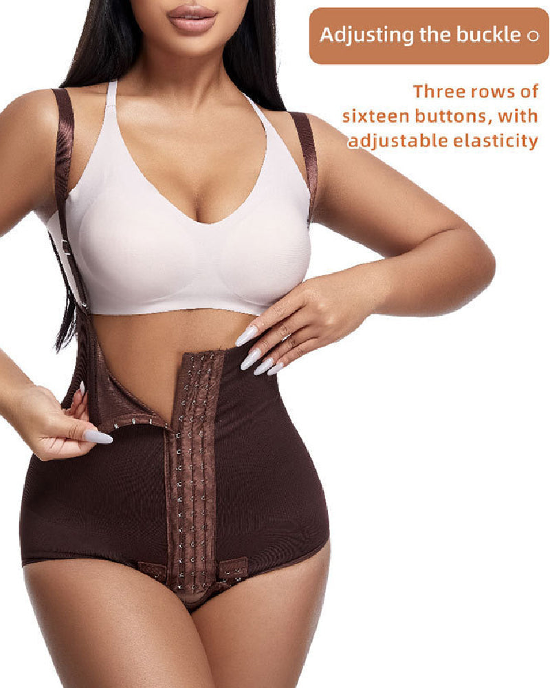 Modelador de Cintura Femenino con Control de Abdomen, Hebilla Ajustable y Apertura Frontal en el Busto