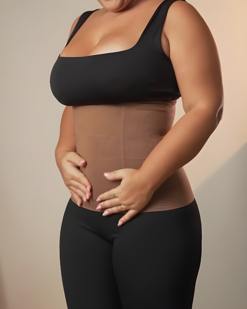 Cinturón de Control Abdominal con Huesos de Acero Sin Costuras y Alta Elasticidad