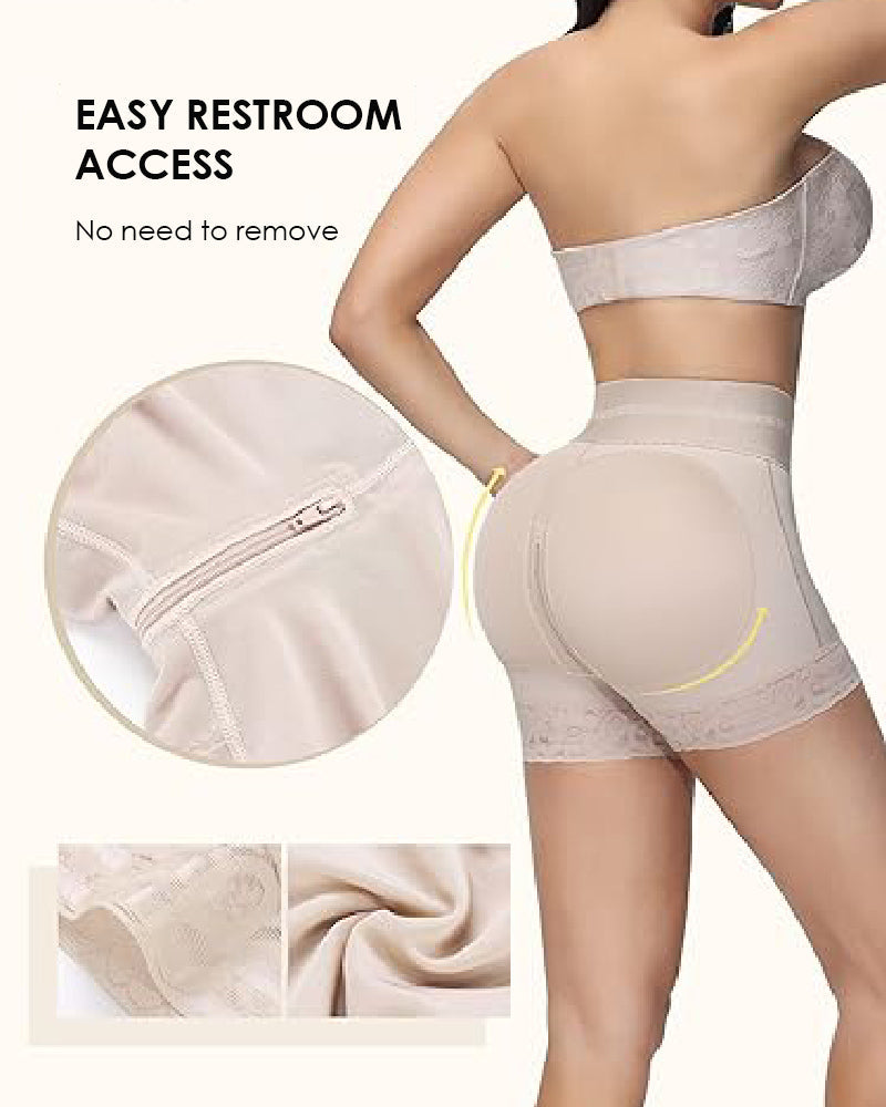 Shapshe® Shorts BBL de Doble Compresión de Cintura Alta con Panty de Control de Abdomen Medio