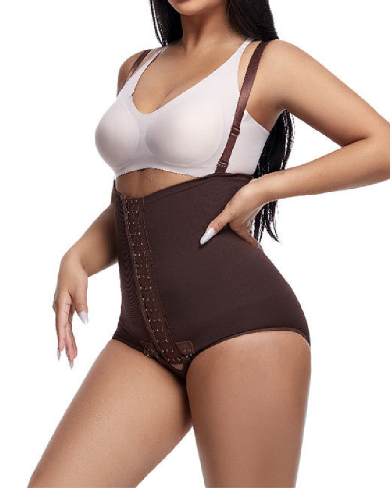 Modelador de Cintura Femenino con Control de Abdomen, Hebilla Ajustable y Apertura Frontal en el Busto