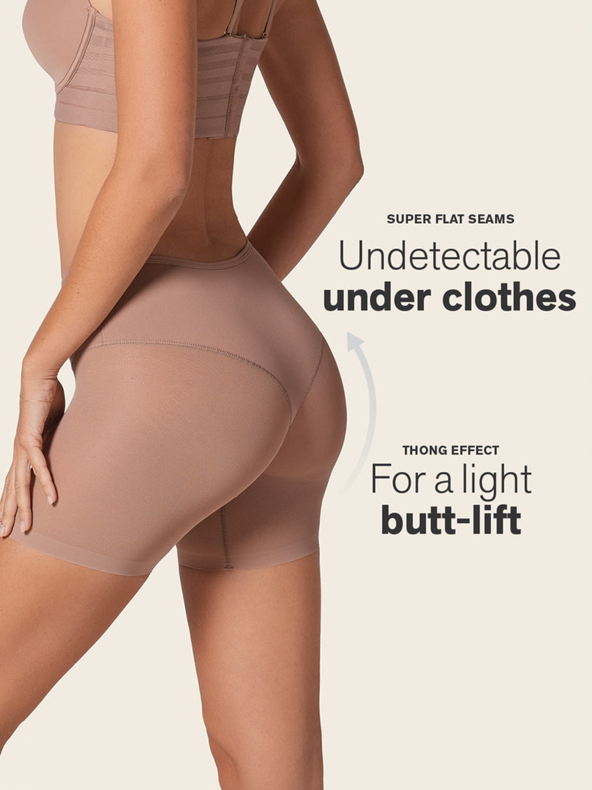 Shorts Moldeadores Transparentes Sin Costuras e Indetectables, Tanga Antirrozaduras de Malla