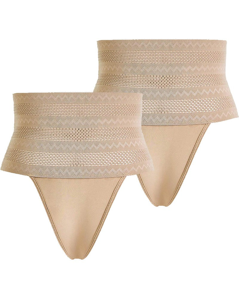 Tanga moldeadora de talle alto para mujer, transpirable, control de abdomen, ropa interior modeladora