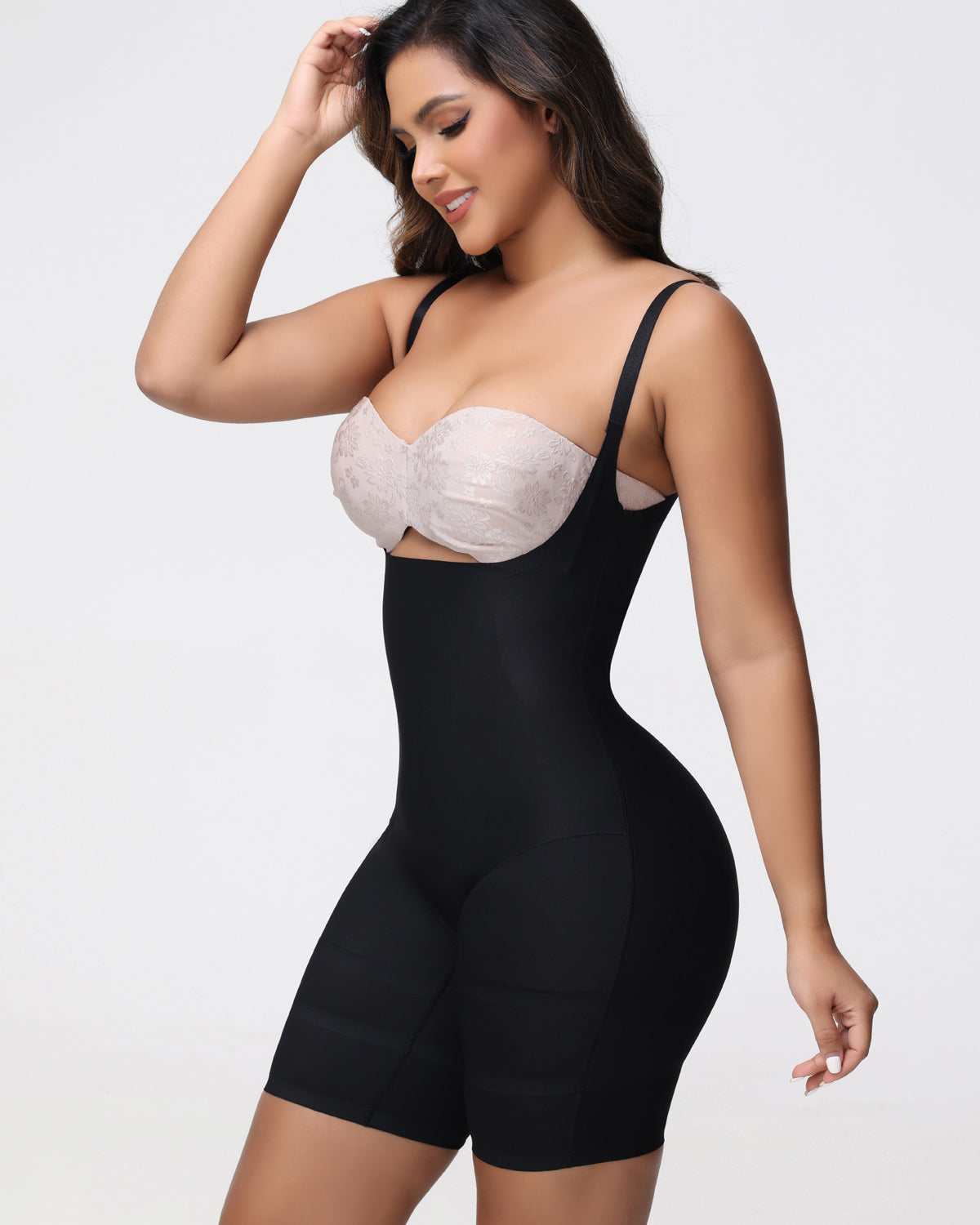 Shapshe® Body Moldeador Sin Costuras con Escote Abierto, Levanta Glúteos y Cubre Hasta Medio Muslo