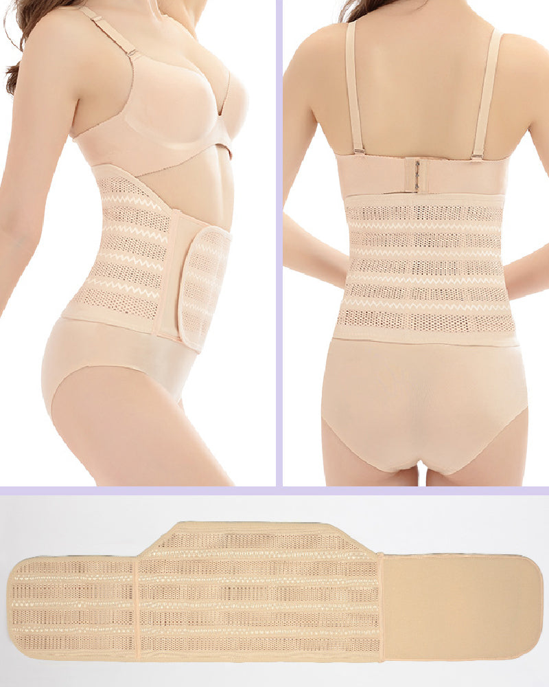 Faja Moldeadora de Recuperación para Mujer, Transpirable y con Diseño Hueco, Control de Abdomen, Entrenador de Cintura con Velcro