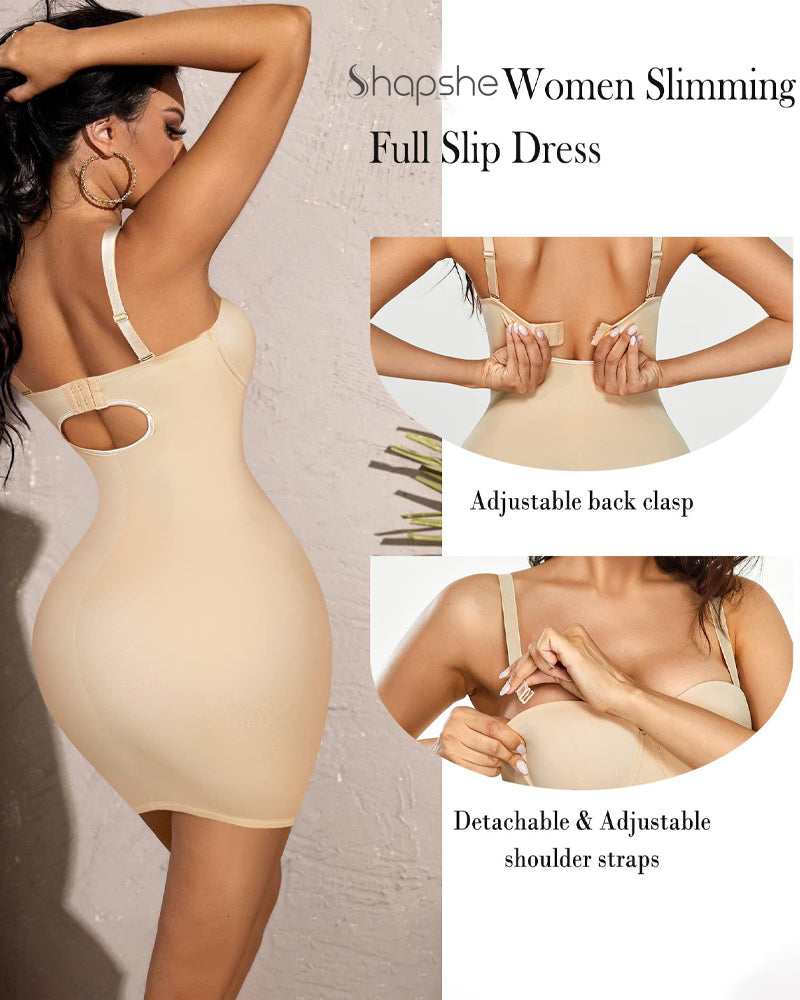 Vestidos Moldeadores Ajustados Sin Tirantes Con Control De Abdomen Y Sostén Incorporado