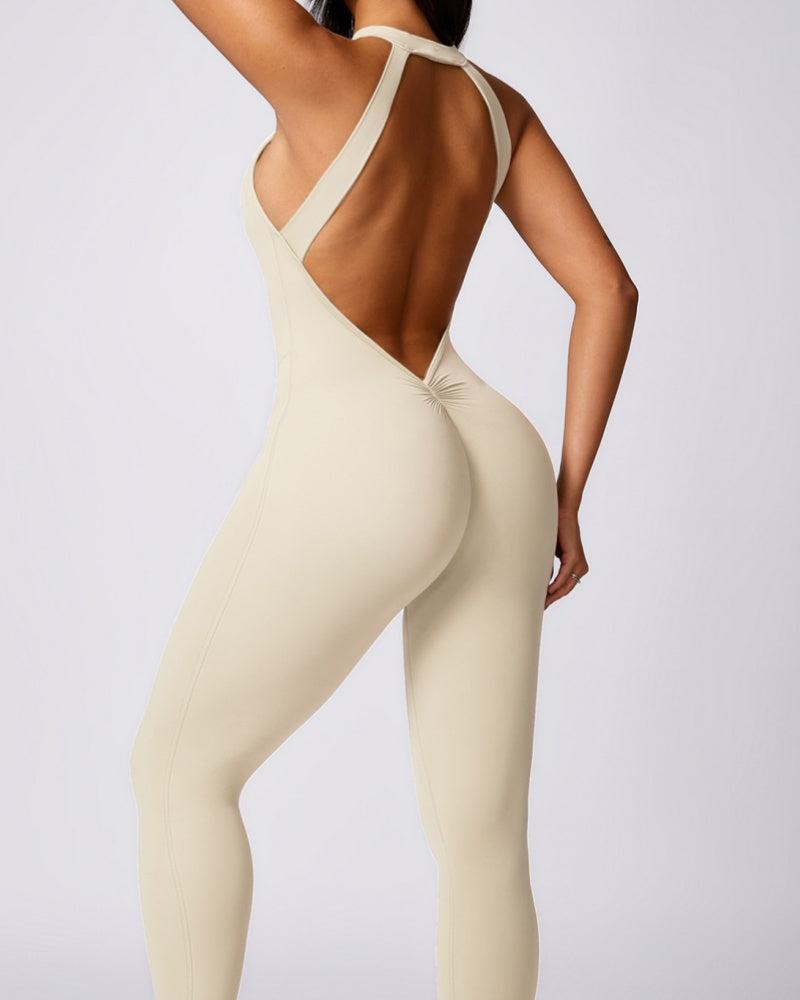 Mono de yoga de durazno que eleva las caderas y embellece la espalda, de secado rápido
