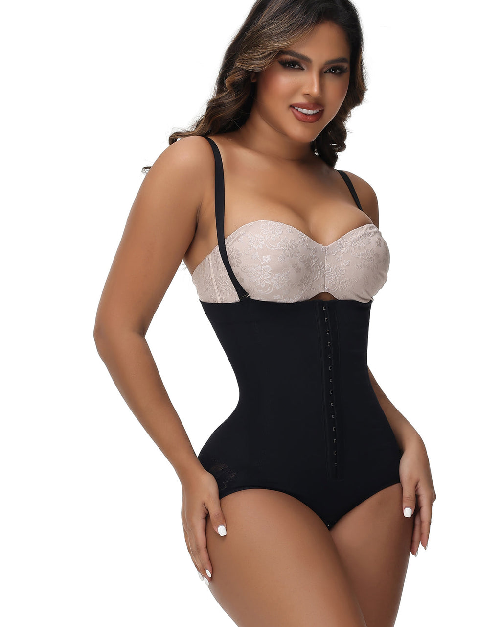Shapshe® Faja Short Moldeadora Sin Tirantes de Cintura Alta Jacquard para Glúteos, Control de Abdomen, BBL
