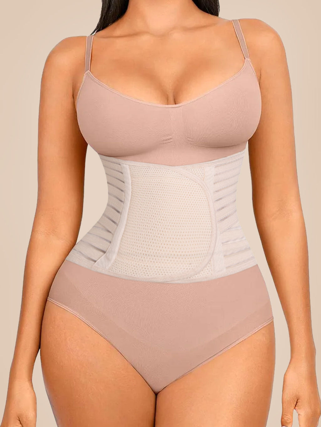 Entrenador de Cintura Femenino con Soporte Lumbar Antideslizante, Corsé Ajustable, Transpirable y con Diseño Calado