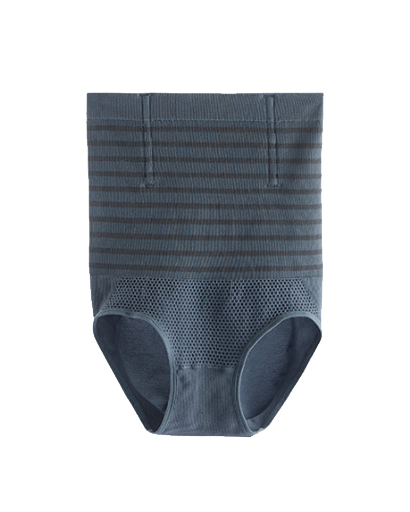 Panties moldeadores para mujer, de tiro alto, con rayas, para vientre de embarazo, levantacola