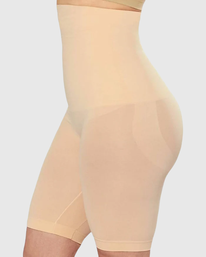 Shorts Moldeadores de Cintura Alta con Control de Abdomen y Reductor de Muslos