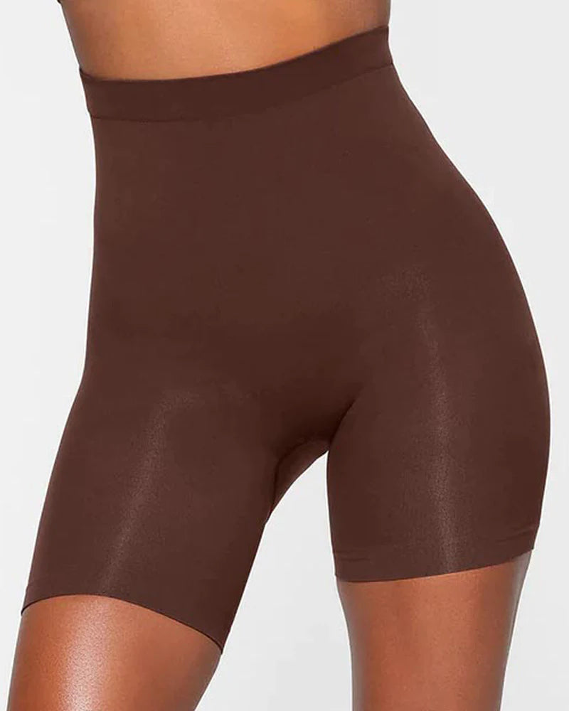 Shorts moldeadores sin costuras de cintura alta para control de abdomen y efecto adelgazante