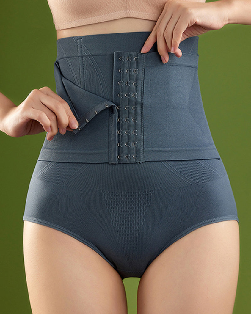 Braguitas moldeadoras de cintura alta con control de abdomen, levantamiento de glúteos y 9 ganchos en el pecho