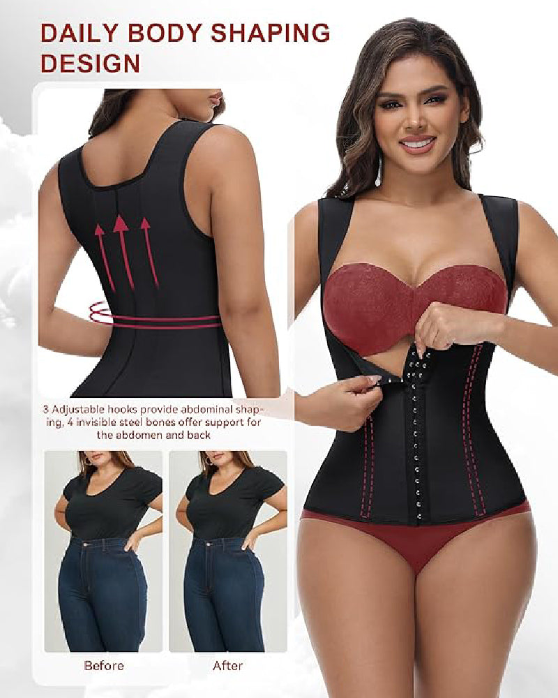 Shapshe® Chaleco Moldeador de Cintura Sin Costuras con Control Abdominal, Corsé de Compresión para Entrenamiento
