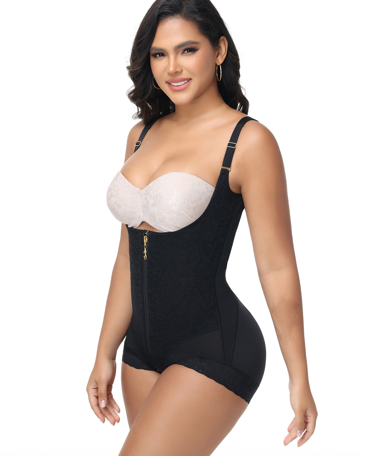 Shapshe® Fajas Colombianas Body Shaper con Encaje Frontal y Apertura en el Busto (Preventa)
