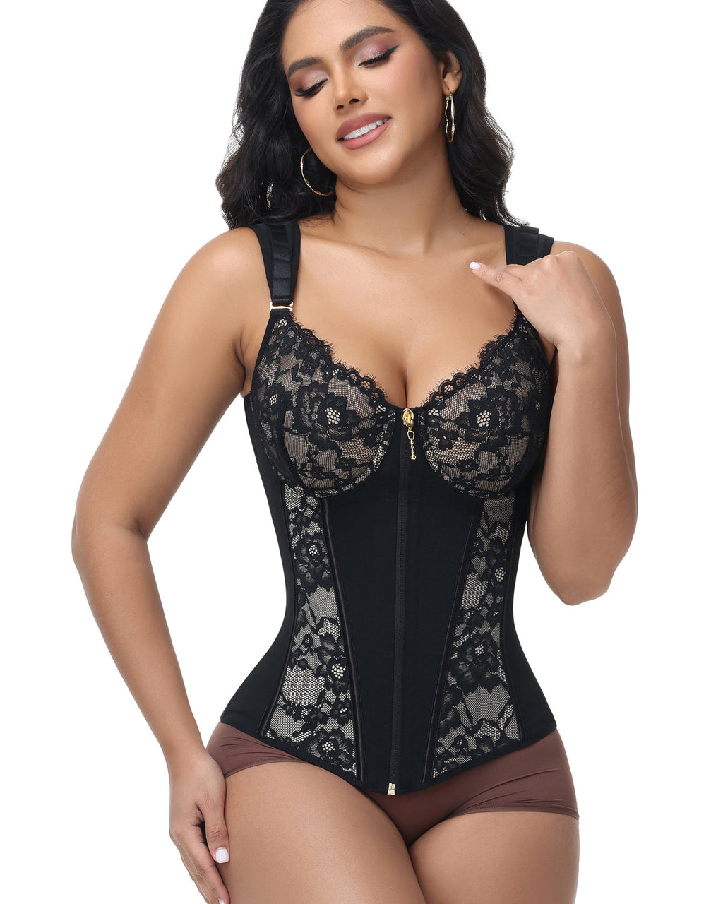 Shapshe® Fajas Colombianas Cinturilla Moldeadora de Encaje Floral para Abdomen