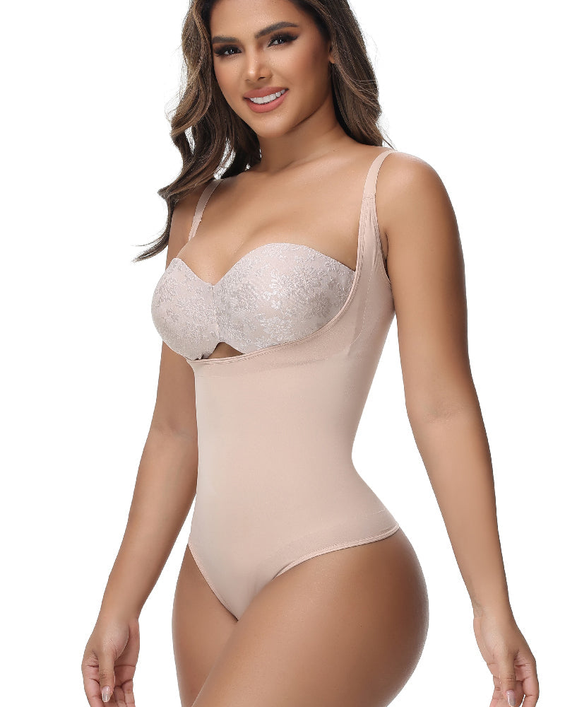 Shapshe® Faja Moldeadora Tipo Tanga Sin Costuras con Control de Abdomen, Cinturilla Alta, Levanta Glúteos, Body Moldeador