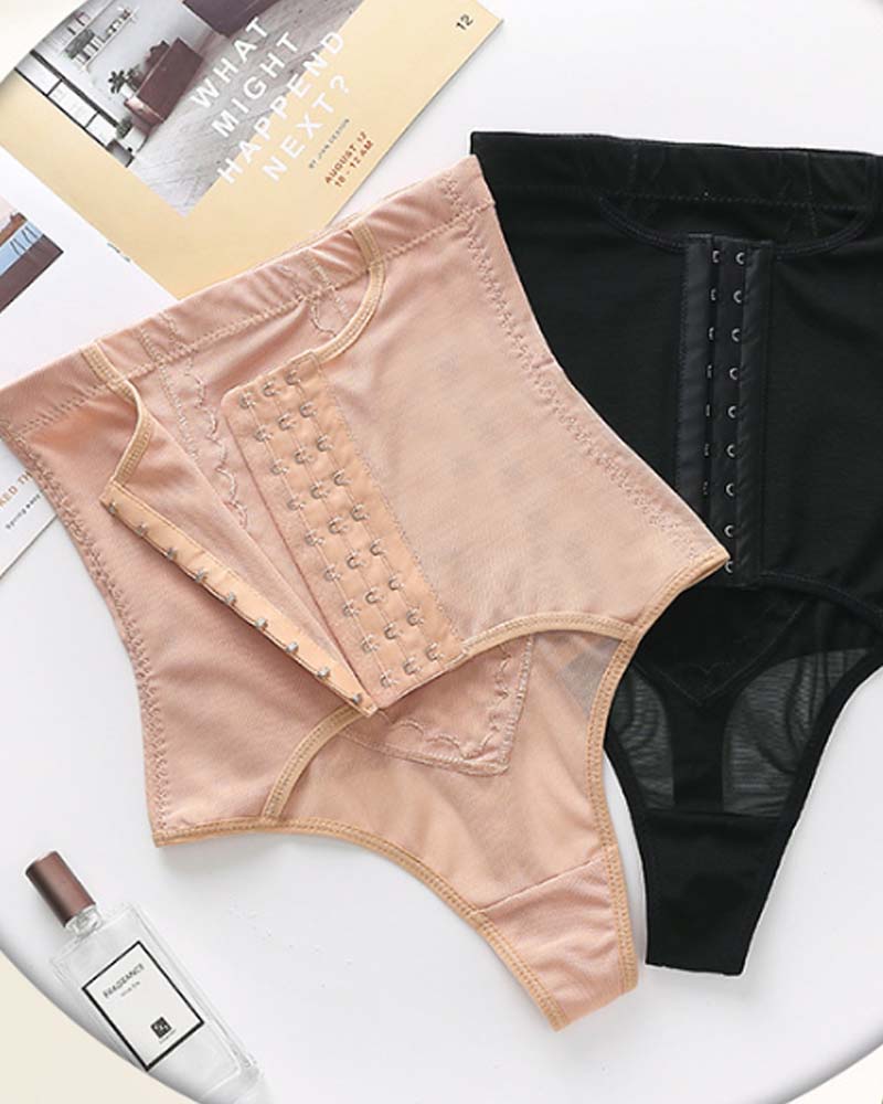 Bragas tanga de tiro alto con soporte para caderas y muslos, efecto levantador y con diseño de 9 copas