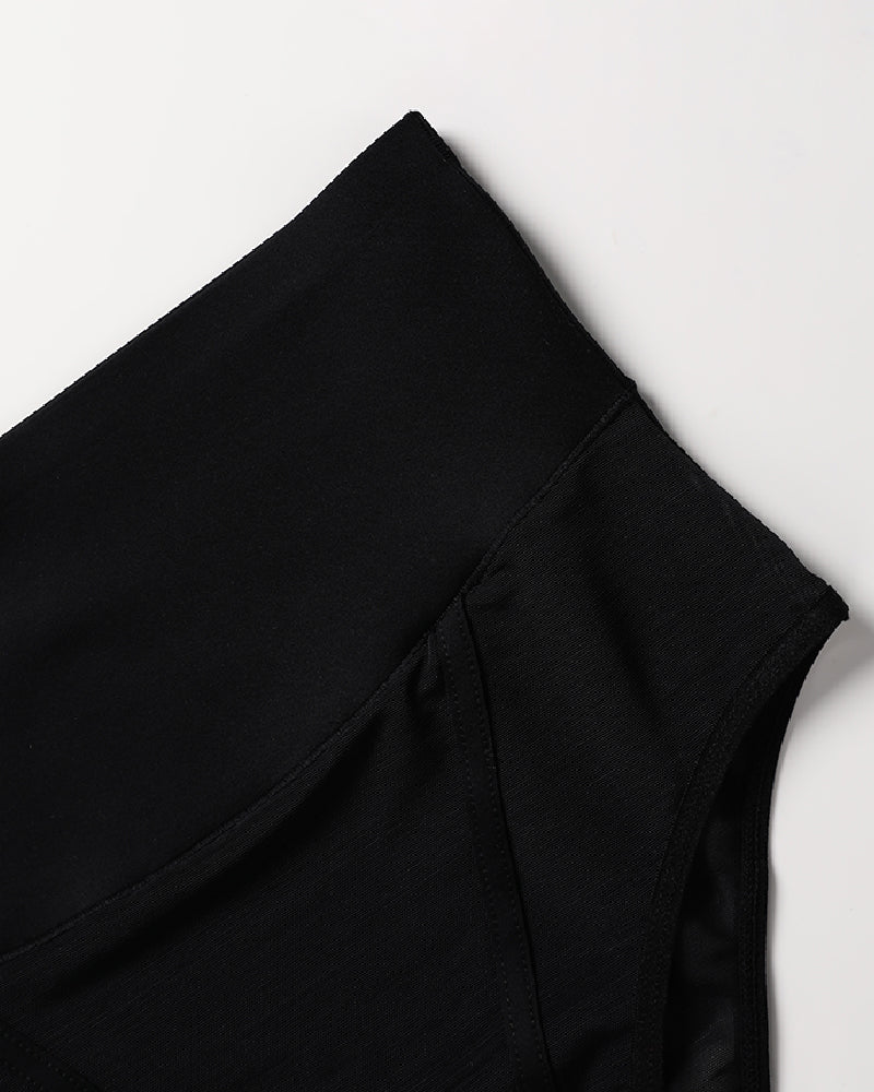 Faja de Malla Moldeadora con Algodón Puro en la Entrepierna, Tanga Antibacterial