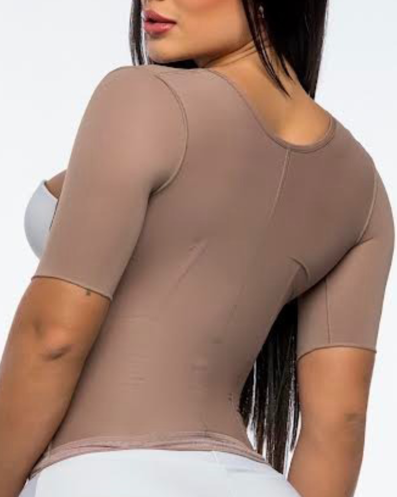 Shapshe® Top Faja de Compresión para Mujer, Cinturilla con Mangas Cortas y Bajo el Busto