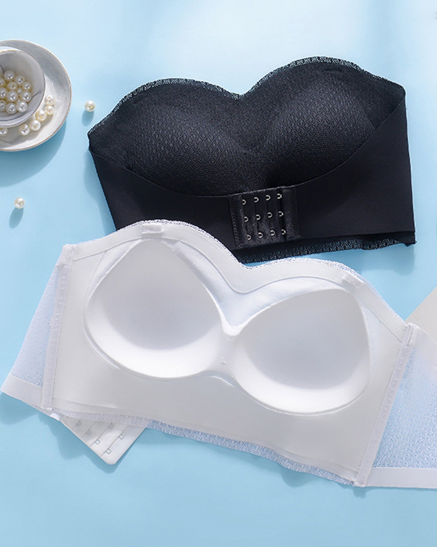 Sostén push-up sin tirantes, sin espalda, invisible, sin varillas, con cierre frontal rápido