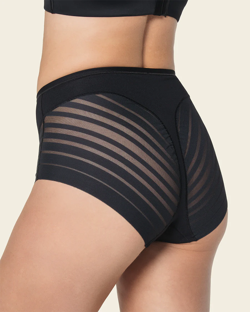 Bragas de tiro alto con encaje y rayas, indetectables