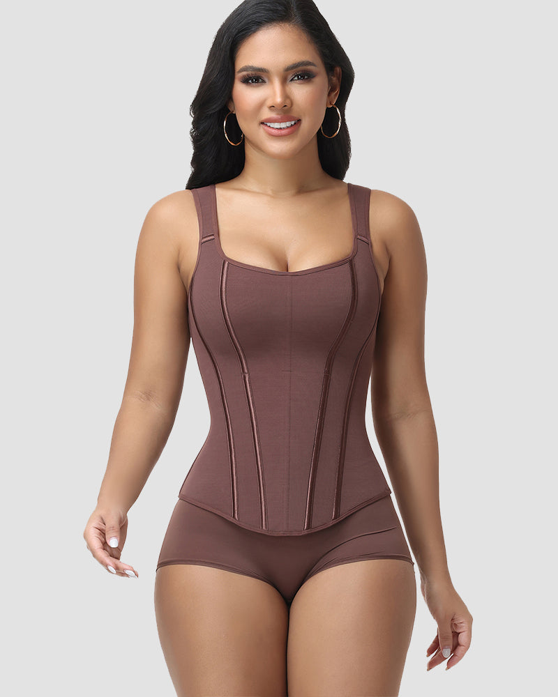 Shapshe® Top Corset con Cordones en la Espalda para Busto Completo