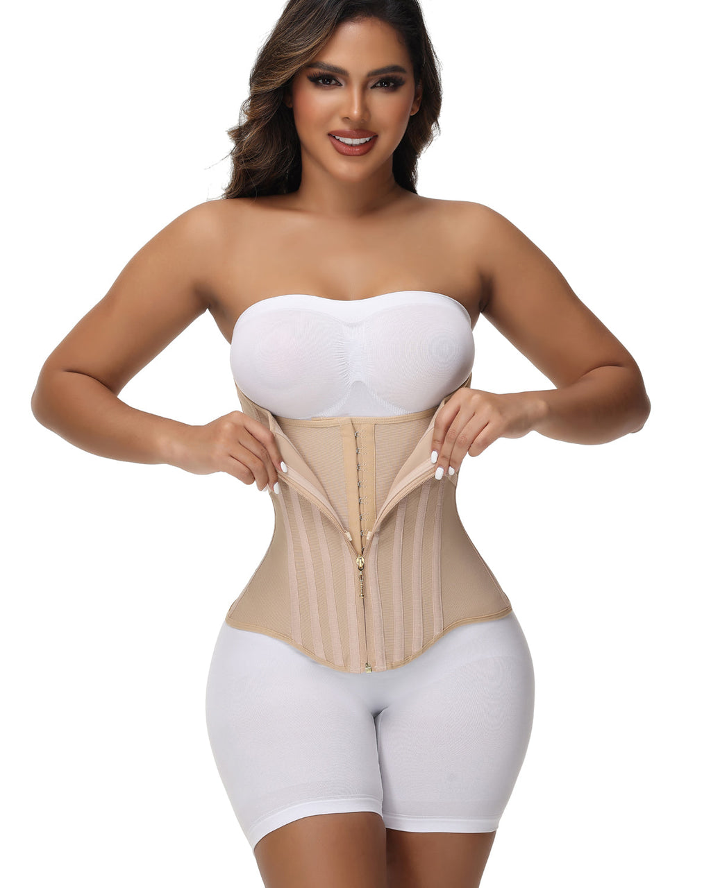 Shapshe® Corset Cinturilla Curvada con Ballenas, Alta Compresión para Cintura Pequeña