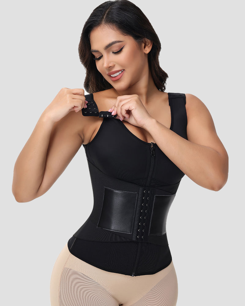 Shapshe® Zipper & Button Double Pressure Sports Waist Trainer