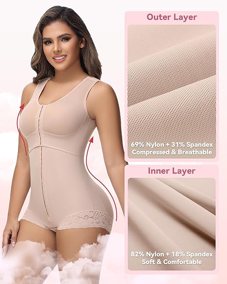 Shapshe® Fajas Colombianas BBL Post cirugía Etapa 2/3 Moldeador Corporal Control de Abdomen Modelador