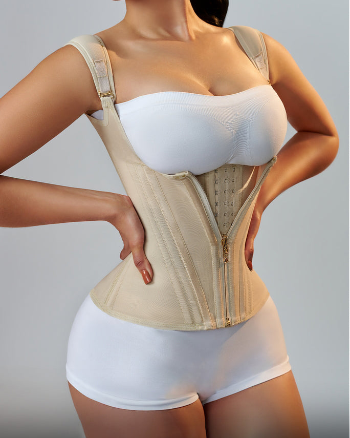 Shapshe® Faja Cinturilla para Mujer Moldeador de Cuerpo Corsé Chaleco Tipo Tank Top con Varillas de Acero