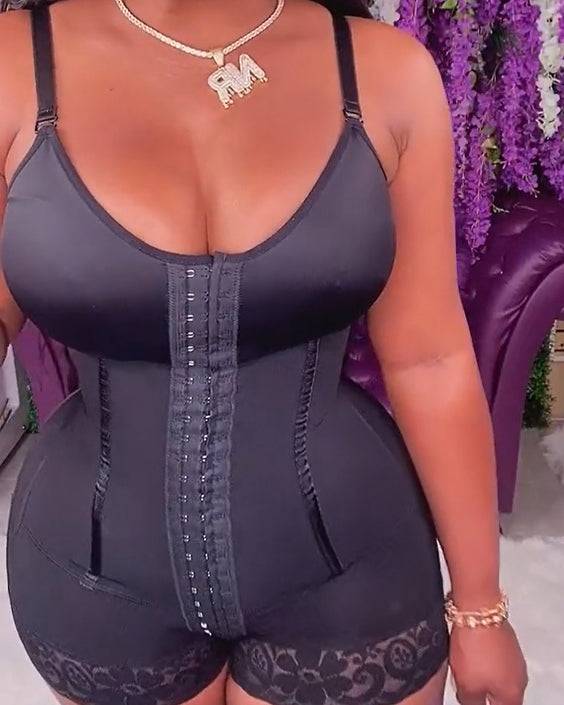 Shapshe® Fajas Colombianas Cinturilla Entrenadora con Ganchos Centrales Moldeadora de Abdomen con Brasier