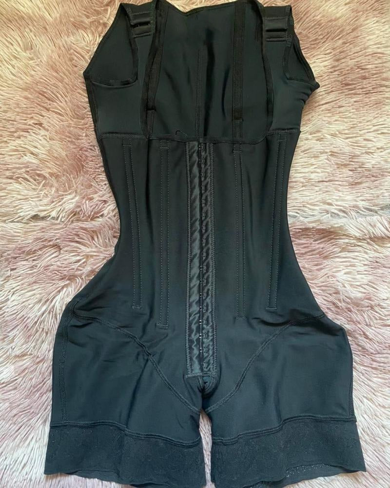 Shapshe® Faja Moldeadora de Cintura con Varillas para Mujer, Postcirugía, Alta Compresión y Escote Abierto