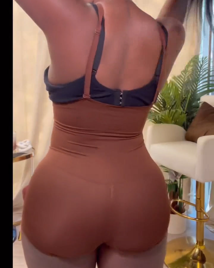 Shorts Moldeadores Sin Costuras de Cintura Alta para Controlar el Abdomen para Mujer con Tirantes Removibles