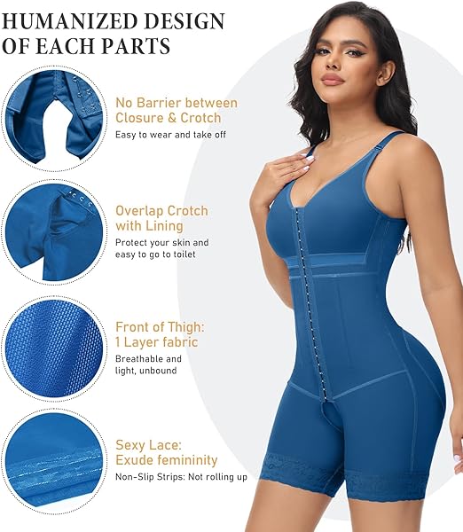 Fajas Colombianas de Control Abdominal para Mujer Post Cirugía Moldeador Corporal Completo Levanta Glúteos