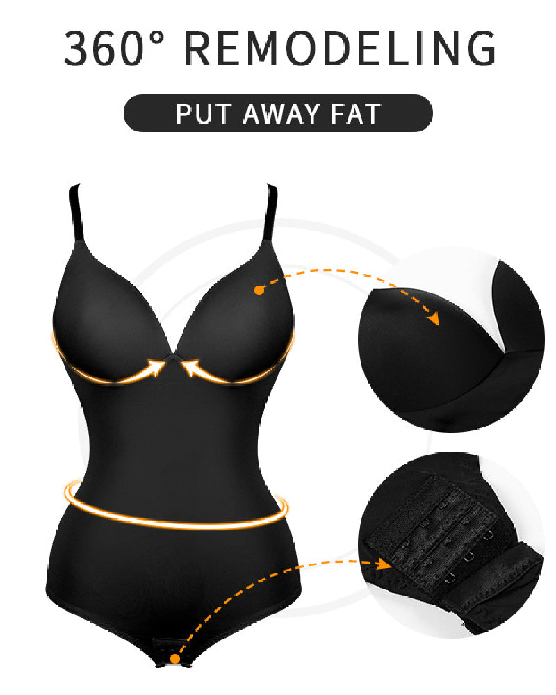 Shapshe® Body Moldeador Sin Mangas Tipo Tanga para Mujer con Control de Abdomen y Push Up Suave