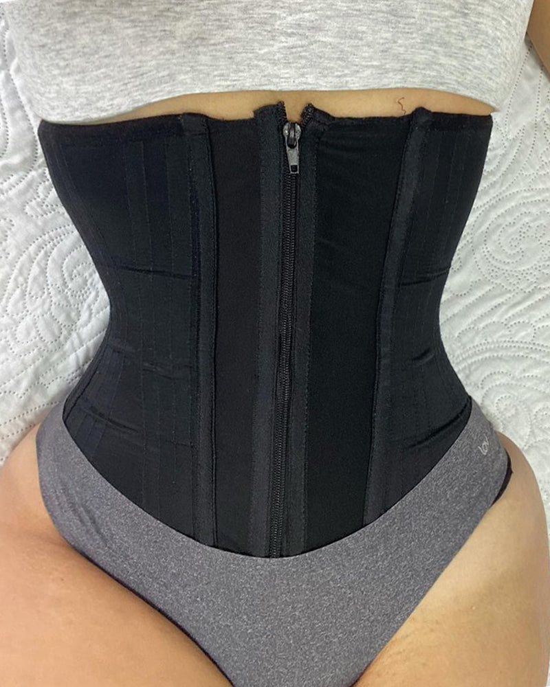 Faja Reductora de Cintura Shapshe® de Doble Compresión con Cierre Ajustable y Varillas de Acero