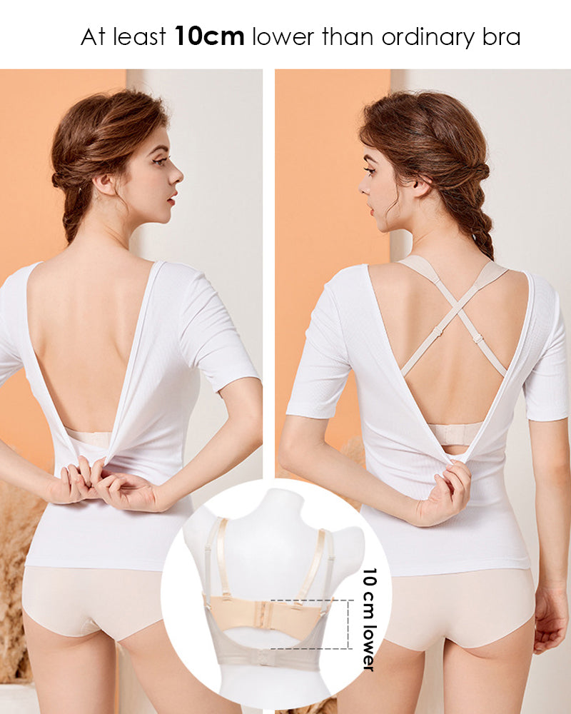 Sostenedor Femenino Sin Costuras, Sin Aros, Espalda Baja en U Profunda, Cómodo y Minimiza Volumen