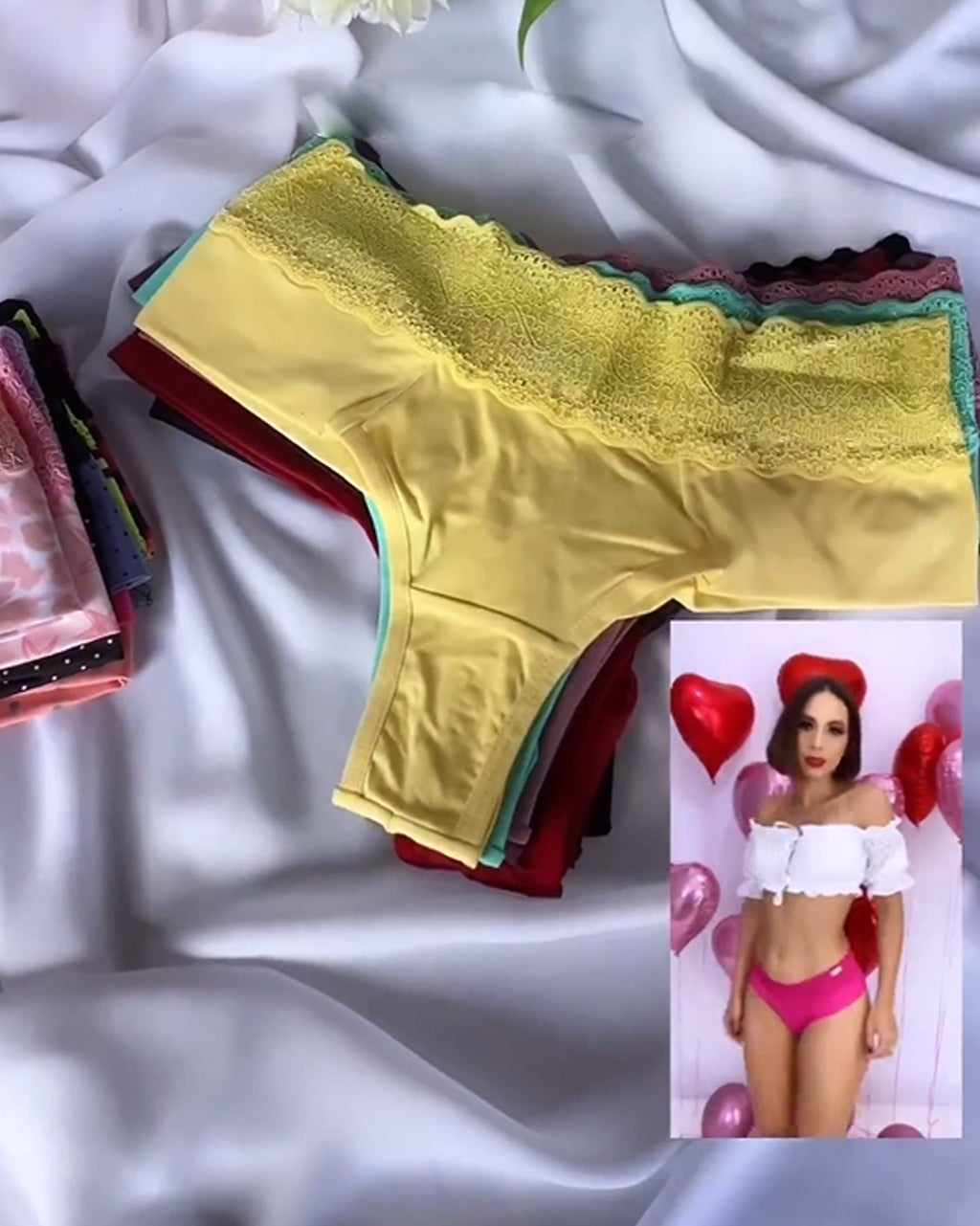 Ropa interior tipo encaje, calzoncillos briefs