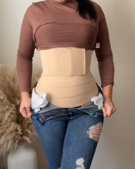 Faja Reductora para Mujer Cinturón Moldeador Cintura Faja Abdomen Talla Plus Banda Ajustable