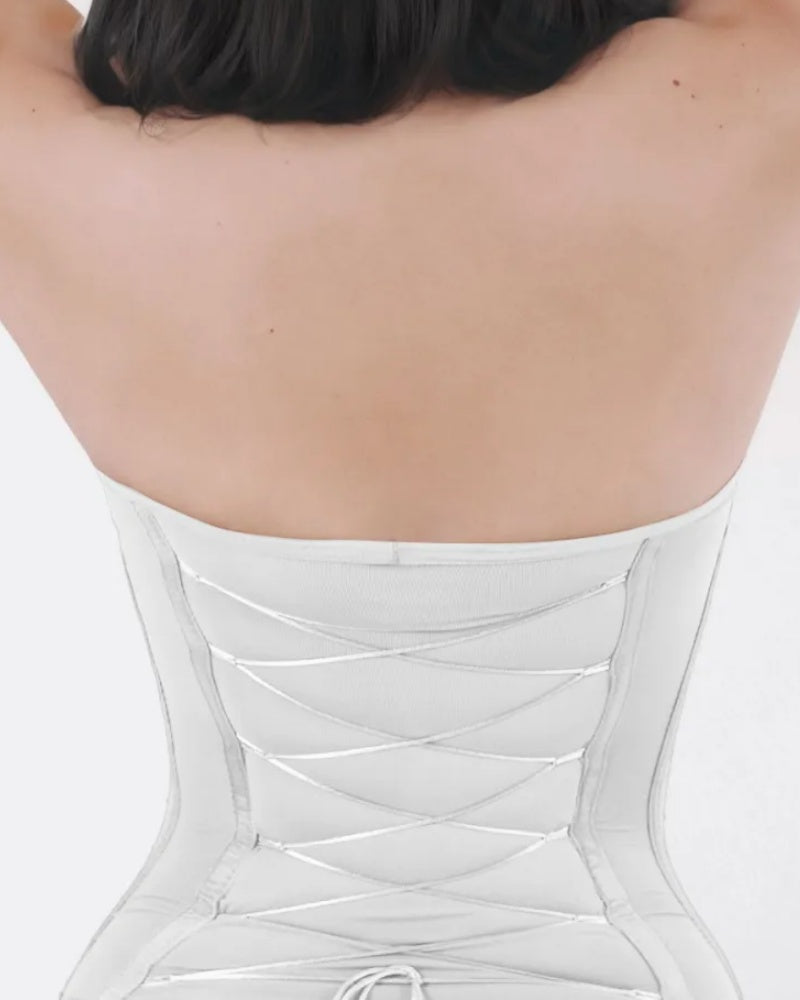 Shapshe® Body ajustado sin costuras con espalda sexy y tanga con cordones